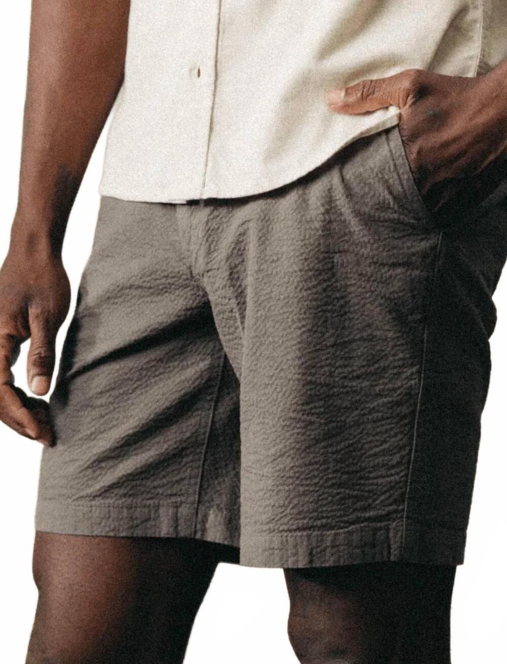 NEW TAYLOR STITCH cotton easy short in canteen seersucker